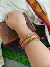 Kada Kundan Bangle -Pink Matt-G4838